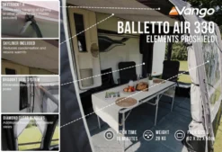 Vango Airbeam Vango Balletto Air 330 Elements ProShield Caravan Awning (2023) -Adventure Gear Shop balletto air 330 eps lf2