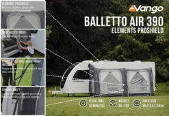 Vango Airbeam Vango Balletto Air 390 Elements ProShield Caravan Awning (2023) -Adventure Gear Shop balletto air 390 eps