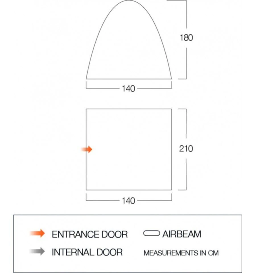 Vango Free-Standing Inner Tent (Midnight) (BR003) 2 Vango Free-Standing Inner Tent (Midnight) (BR003) - Image 2