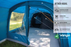 Vango Aether Poled 450XL Tent (2022) -Adventure Gear Shop earth collection poled infographics call outs5
