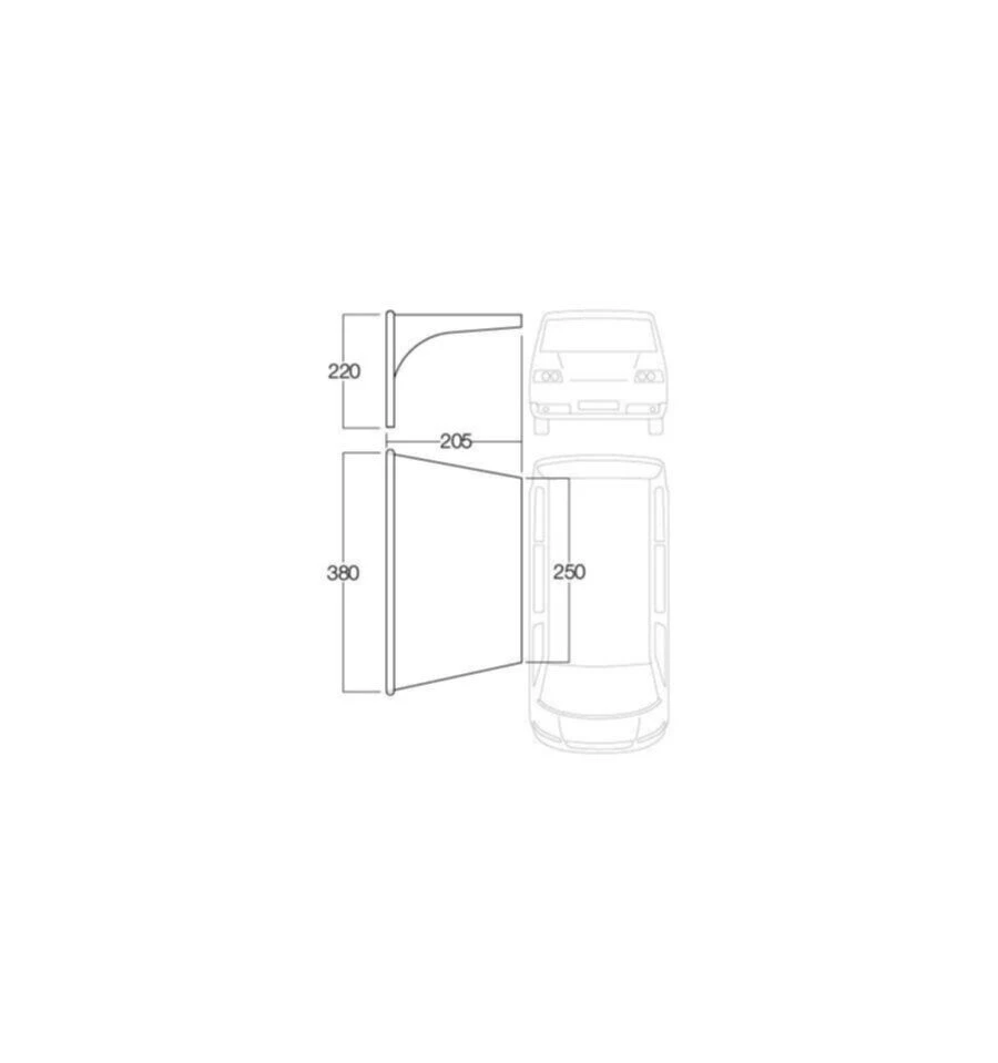 Vango AirBeam Sky Canopy 2.5m 3 Vango AirBeam Sky Canopy 2.5m - Image 3