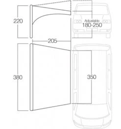 Vango AirBeam Sky Canopy 3.5m -Adventure Gear Shop floorplan35 3