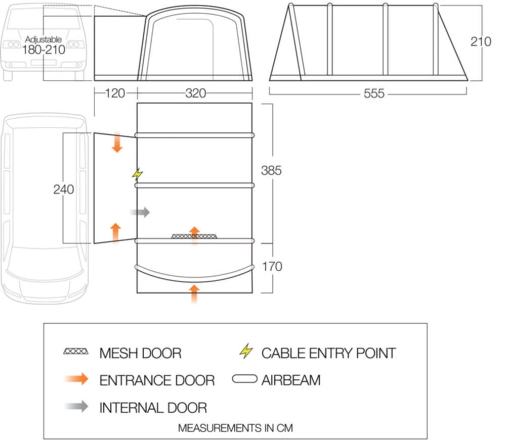 Vango Airbeam Vango Galli CC Air Low Awning (2023) 3 Vango Airbeam Vango Galli CC Air Low Awning (2023) - Image 3