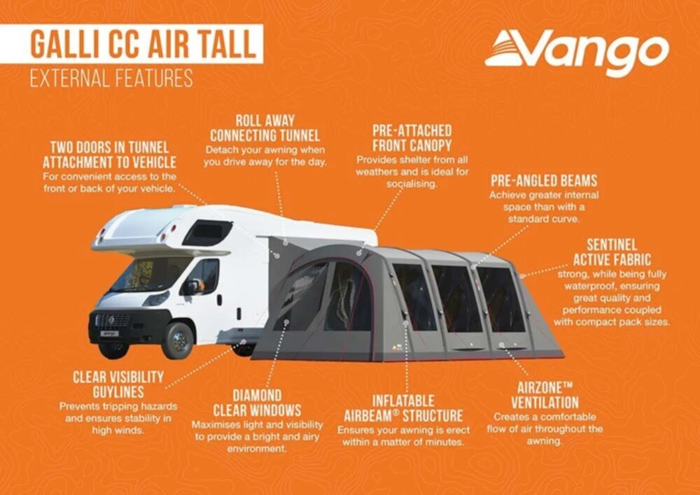 Vango Airbeam Vango Galli CC Air Tall Awning (2023) 5 Vango Airbeam Vango Galli CC Air Tall Awning (2023) - Image 5