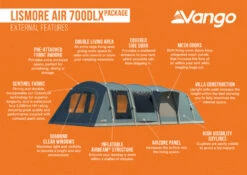 Vango Airbeam Vango Lismore Air 700DLX Tent Package (2023) -Adventure Gear Shop lismore air 700dlx package