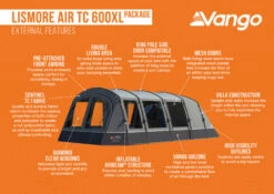 Vango Airbeam Vango Lismore Air TC 600XL Tent Package (2023) 17 Vango Airbeam Vango Lismore Air TC 600XL Tent Package (2023) -Adventure Gear Shop lismore air tc 600xl package