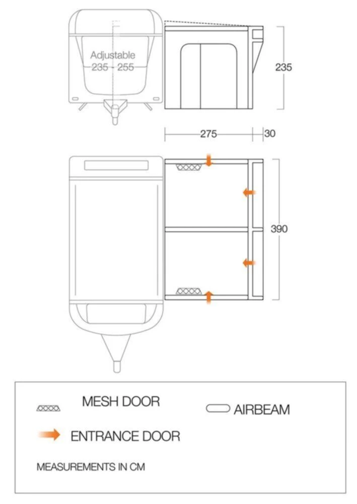 Vango Airbeam Vango Riviera Air 390 Elements All Season Caravan Awning (2023) 3 Vango Airbeam Vango Riviera Air 390 Elements All Season Caravan Awning (2023) - Image 3