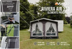 Vango Airbeam Vango Riviera Air 390 Elements ProShield Caravan Awning (2023) -Adventure Gear Shop riviera air 330 eps 1
