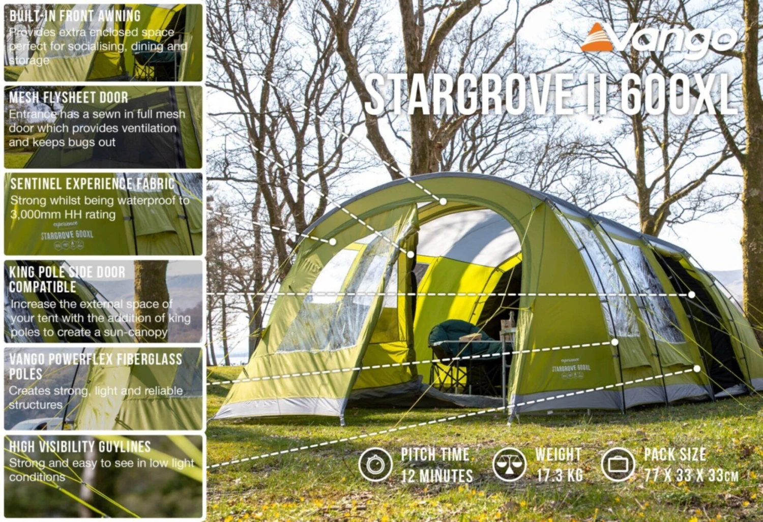 Vango Stargrove II 600xl Poled Tent (2022) 11 Vango Stargrove II 600xl Poled Tent (2022) - Image 11