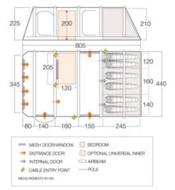 Vango Airbeam Vango Anantara IV TC 650xl Air Tent (2023) -Adventure Gear Shop vango 2021 airbeam si pro floorplan anantara iii air tc 650xl 1